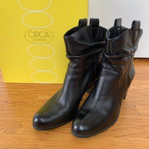 Circa Joan & David Black Ankle Boots - Slouch
